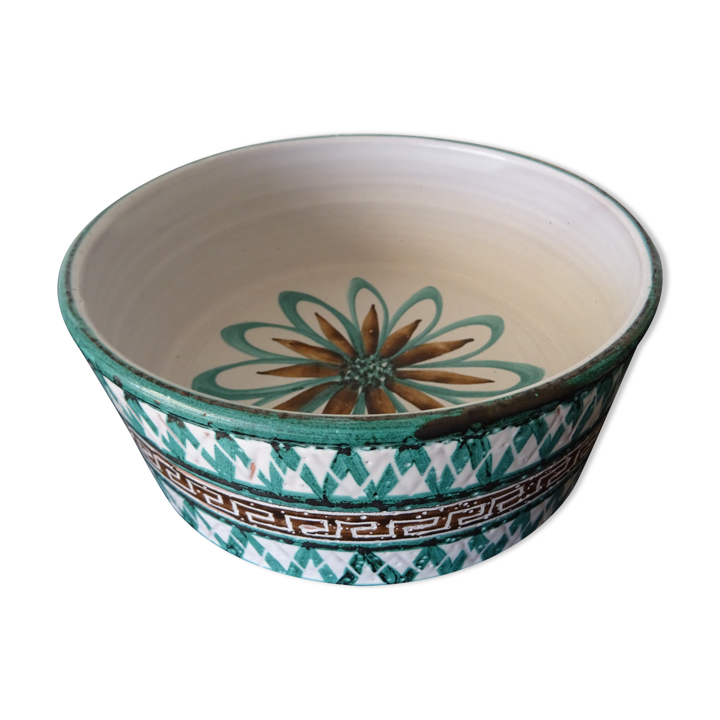 Ceramic salad bowl Robert Picault Vallauris an 70