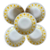 Set of 5 deep plates Lys Digoin Sarreguemines