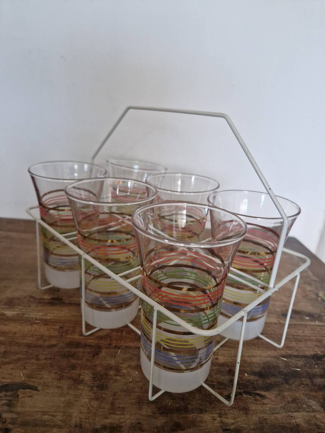 Vintage lemonade glasses service garden terrace aperitif