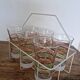 Vintage lemonade glasses service garden terrace aperitif