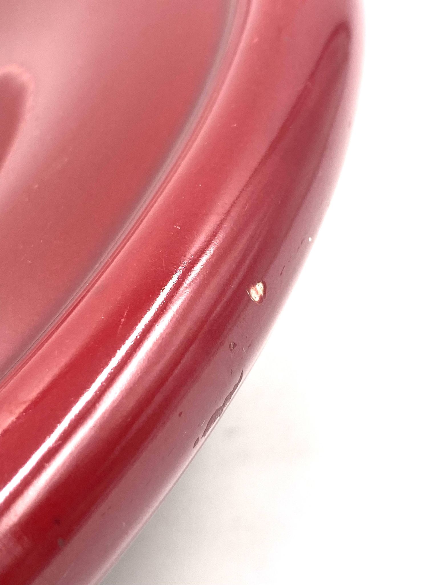 Paul Millet, Modern red vide poche / centerpiece, Sevres France 1930s