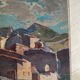Painting signed sunny village soft colors