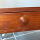 Table basse teck scandinave pieds chromés vintage 1960