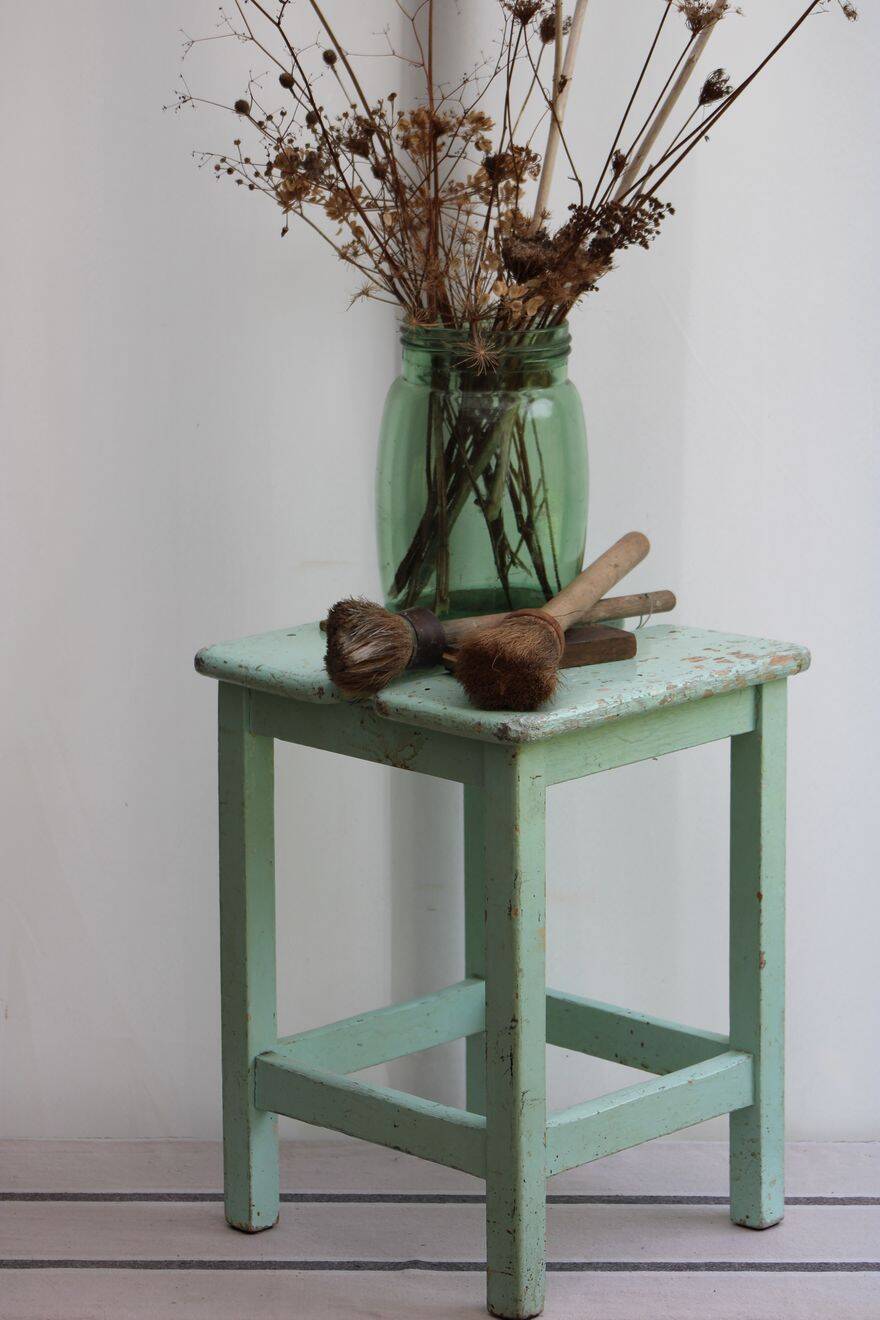 Wooden workshop stool