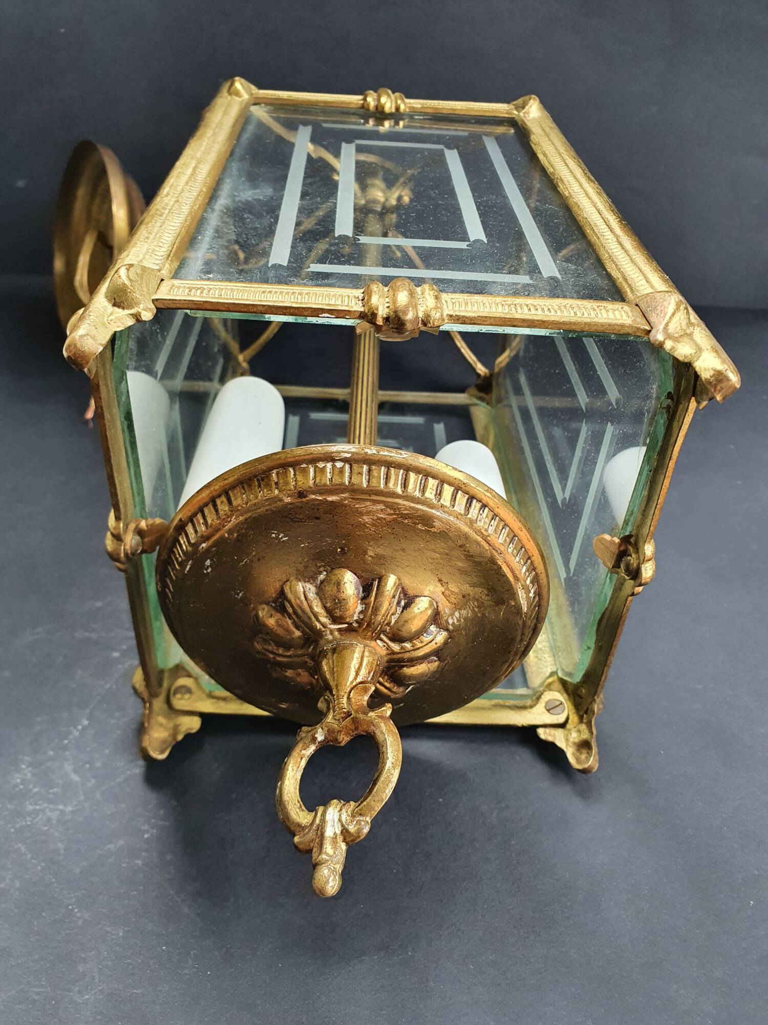 Lanterne quatre verres transparent vintage