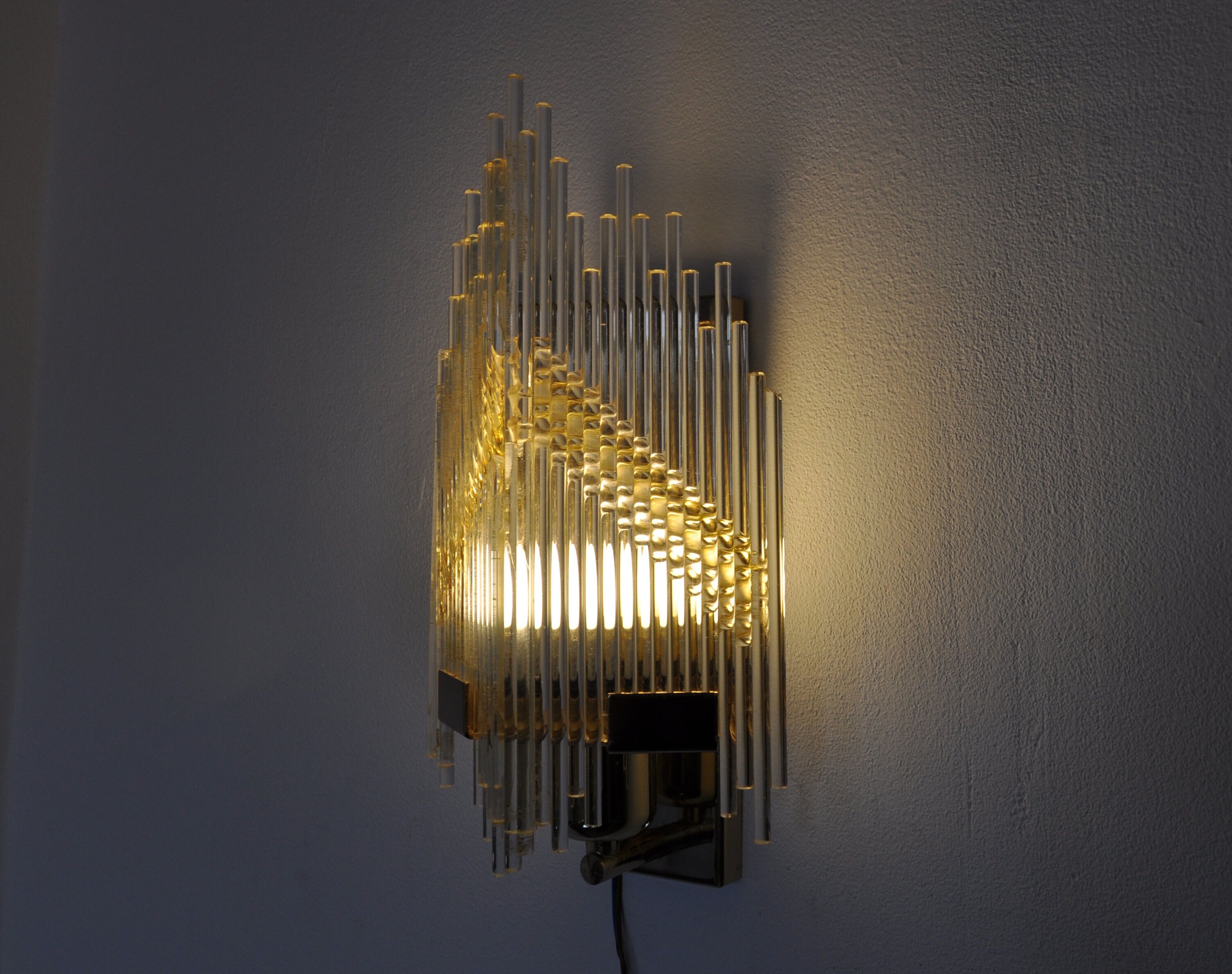 Wall lamp  triangular Crystal Murano