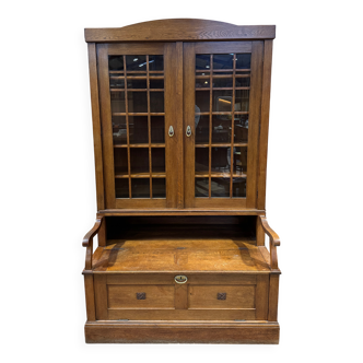 Entrance hall wardrobe in solid oak - 1930s