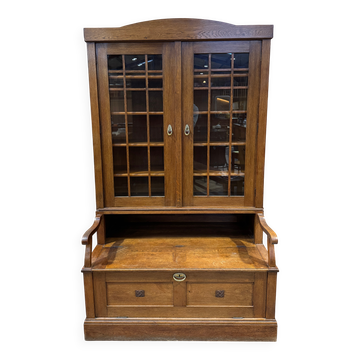 Entrance hall wardrobe in solid oak - 1930s