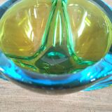 Sommerso ashtray in Murano glass 60s design