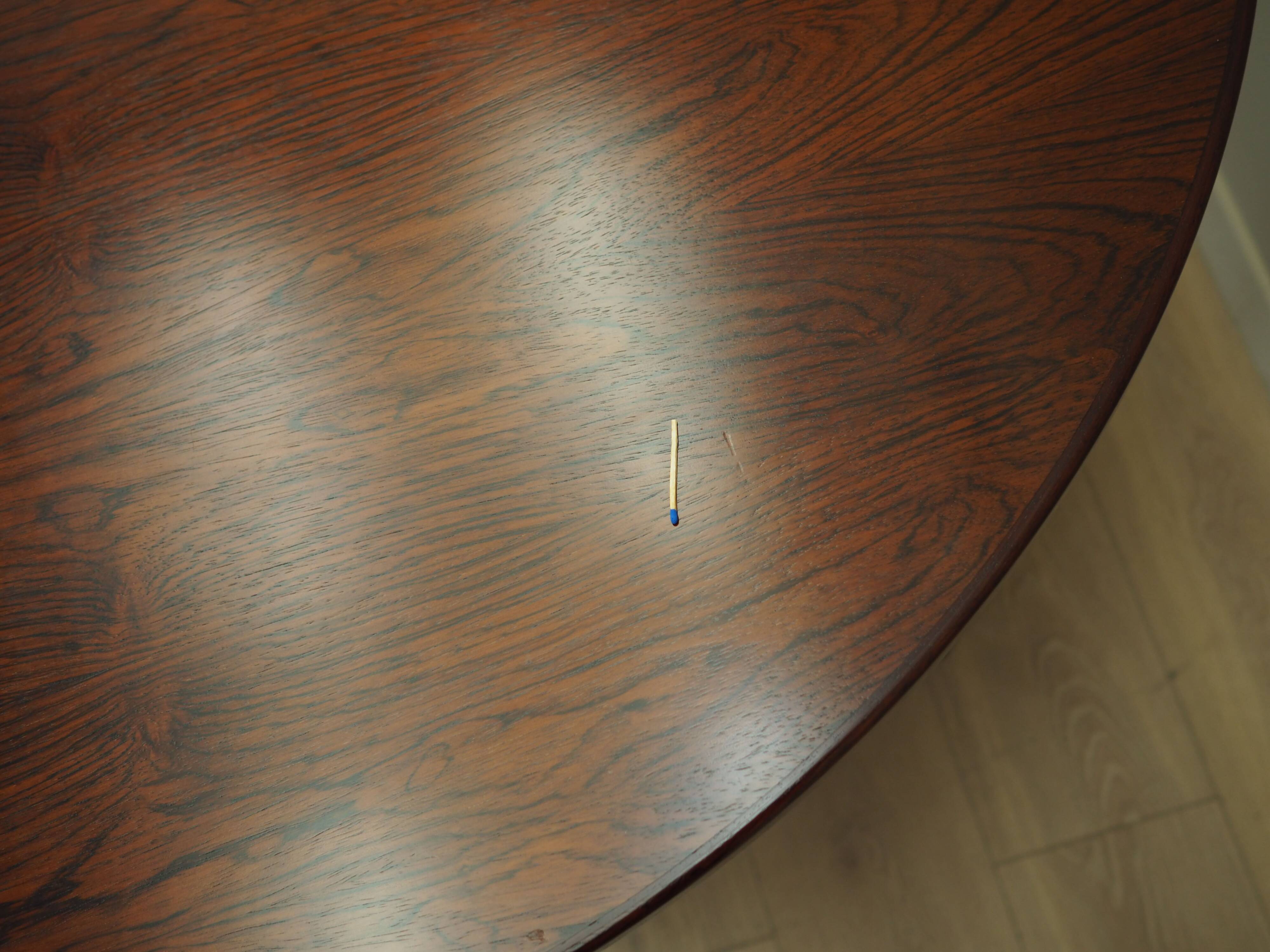 Round rosewood table, Danish design, 1970s, manufacturer: Omann Jun