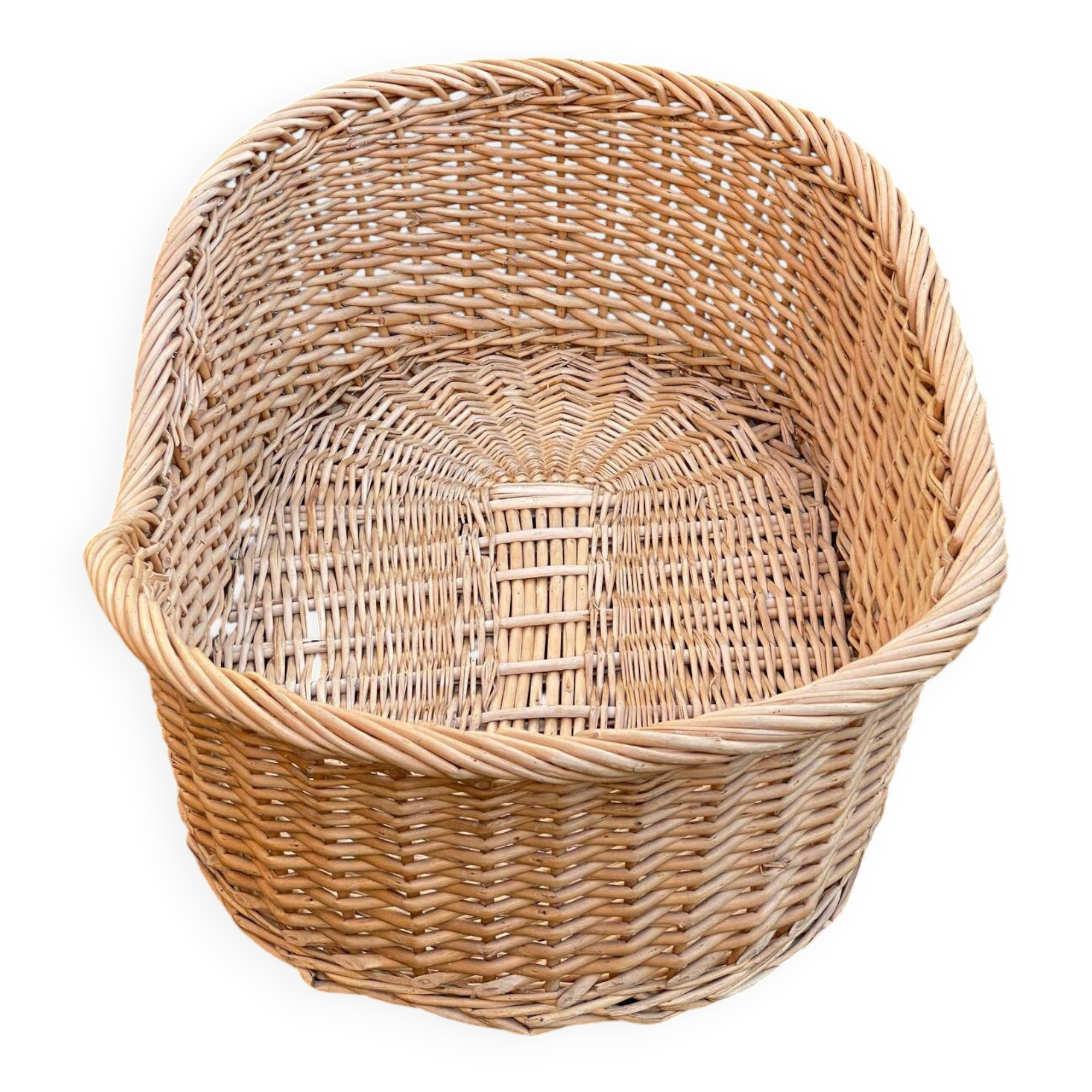 Vintage woven wicker basket
