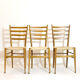 Trio of wooden chairs and rope, Italy, 1950s