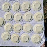 Clairefontaine earthenware plate and fruit bowl set, Saxe model