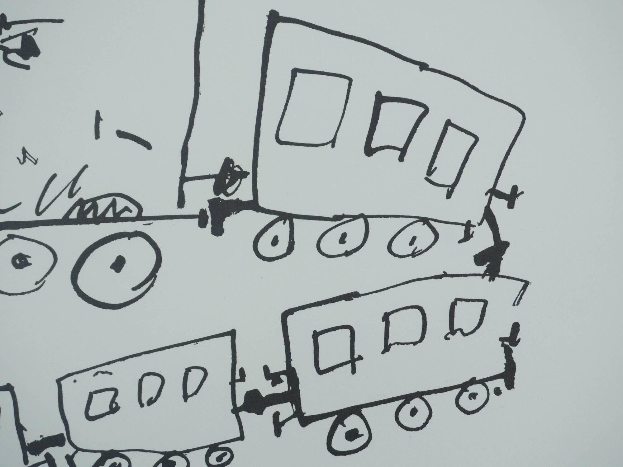 Pablo picasso: the train journey, signed quadrichromy