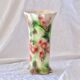 Antique Saint Clément slip roller vase with bird decor