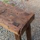 Old solid wood workbench – character console, thick top – 165 cm