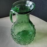Carafe, jug, green glass water pitcher VEA