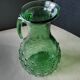 Carafe , pichet , broc à eau en verre vert VEA