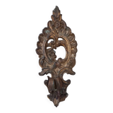 Golden wooden candle holder wall light