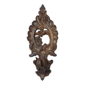 Applique bougeoir bois doré