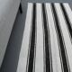 Black and white striped kilim rug 60 x 213 cm