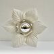 White flower wall light in metal Masca Italy 1970s