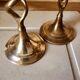 Set of 2 Scandinavian brass candle holders
