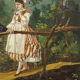 Oil on panel XIXth gallant scene