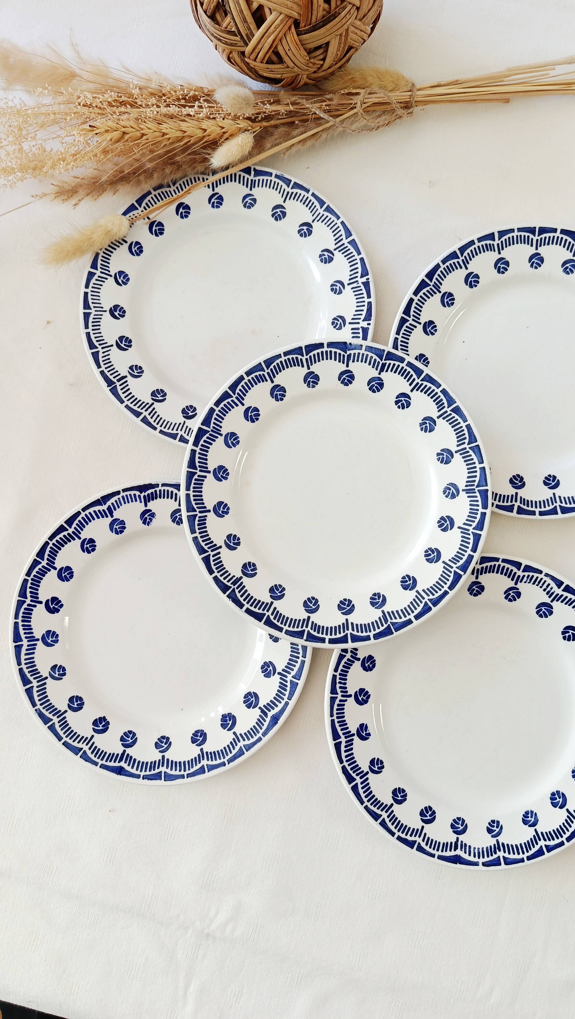 Lot de 5 assiettes a dessert Ceranord