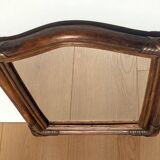 Mirror - Vintage 49x43 cm - Bamboo, Rattan - Patinated wood 1970