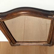Mirror - Vintage 49x43 cm - Bamboo, Rattan - Patinated wood 1970