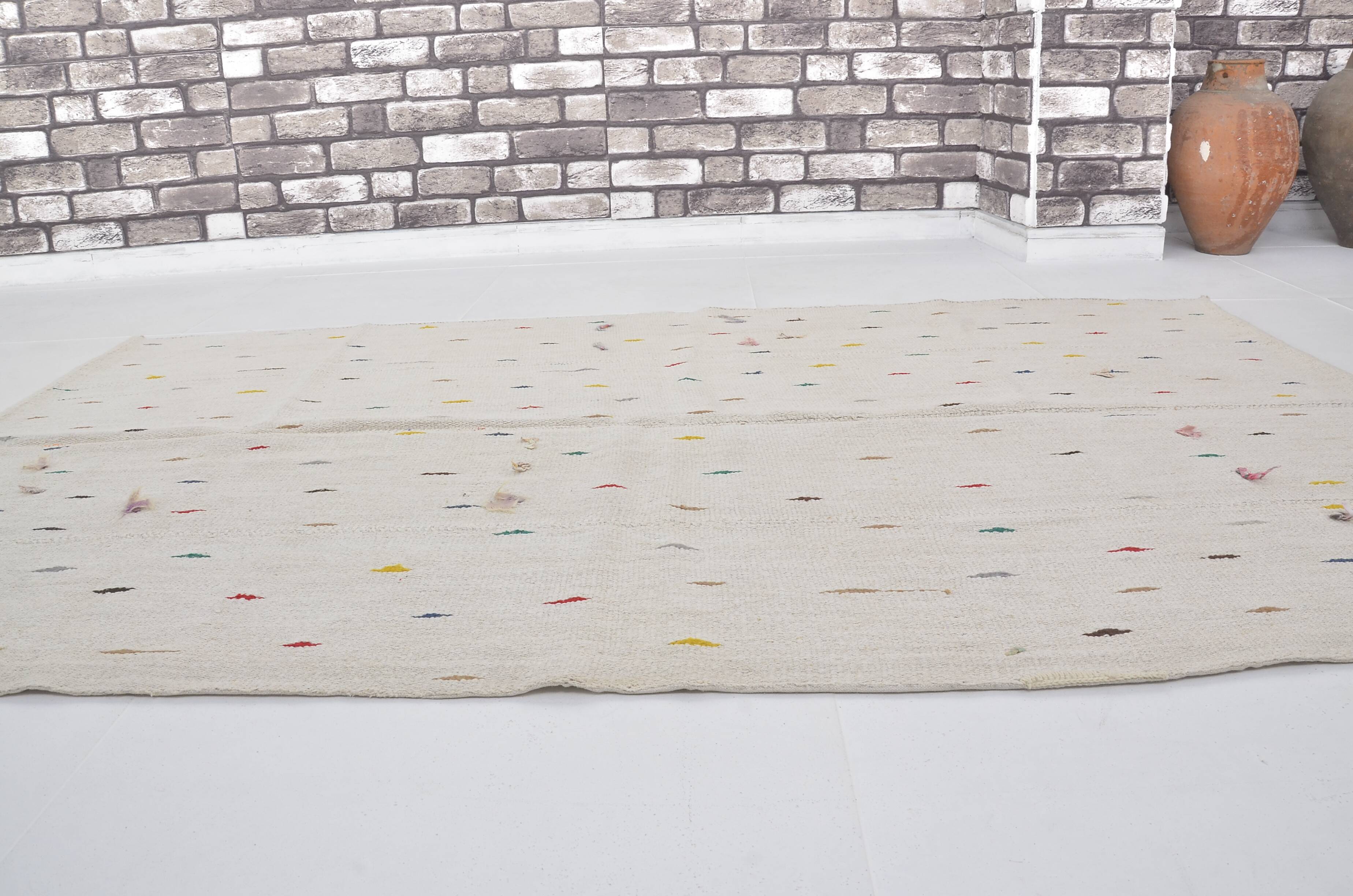 Vintage decorative hemp rug for the home, ref. 3672