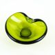 Holmegaard glass platter in olive green, organic form, Danish design, 1970s