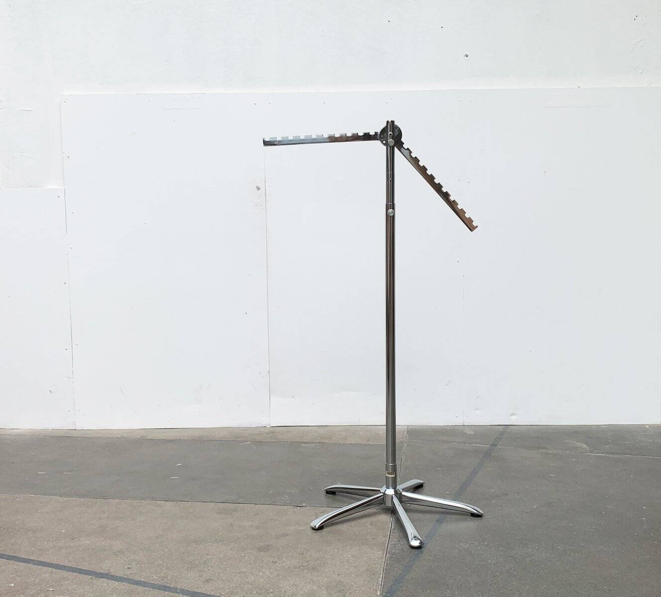 Mid-century German space age metal coat rack by Bremshey, Solingen