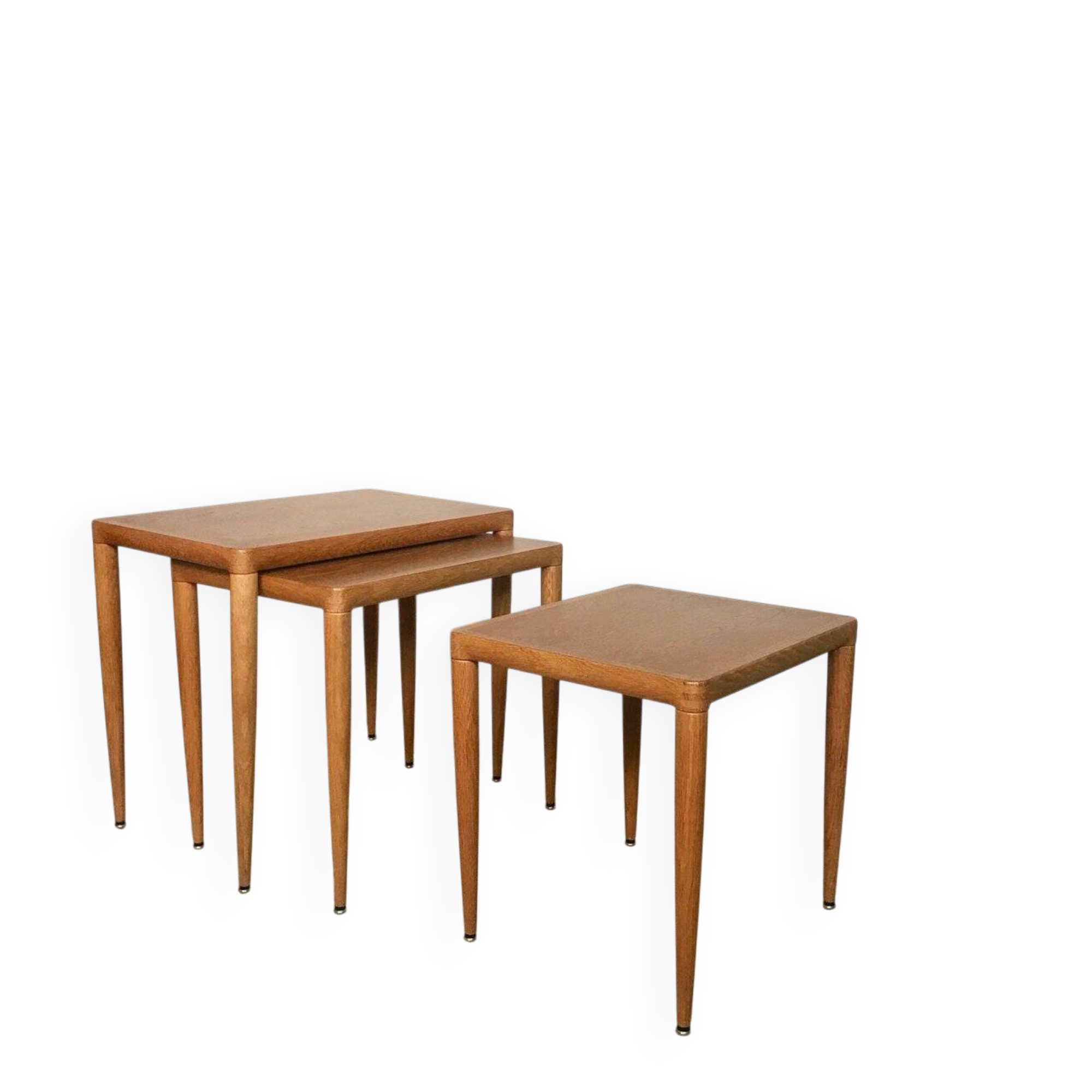 Nest of Tables in Oak Wood, Denmark 1960s, Set of 3
