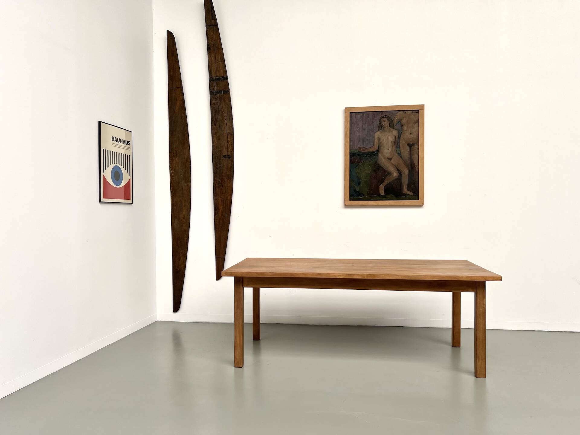 Solid beech farmhouse table