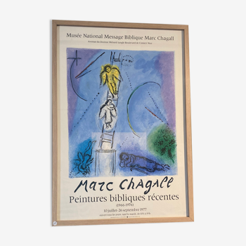 Affiche ancienne lithographie Marc Chagall Peintures Bibliques