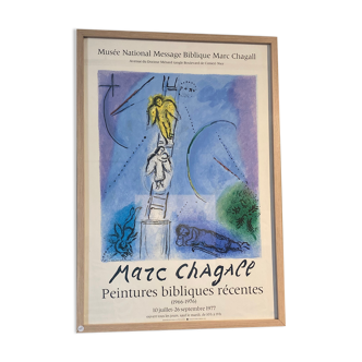 Affiche ancienne lithographie Marc Chagall Peintures Bibliques