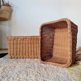 Pair of wicker baskets - wicker planters