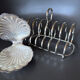 Shell Butter Dish & Vintage Toast Rack