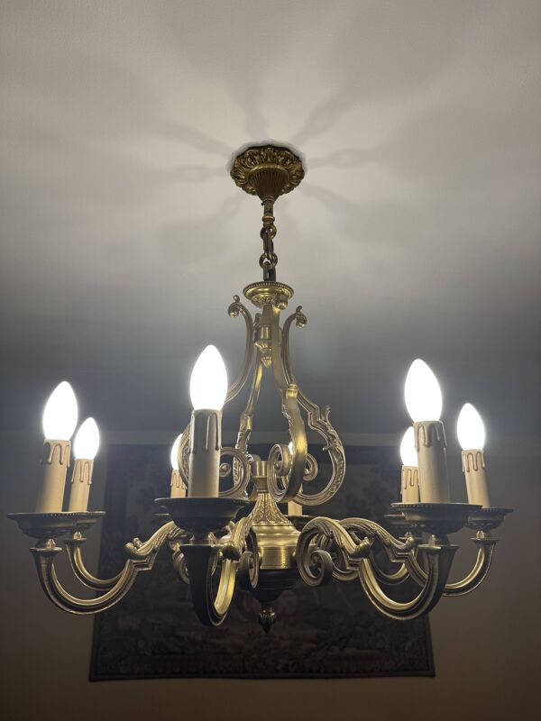 Lustre bronze 8 branches