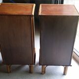 Pair of rattan bedsides