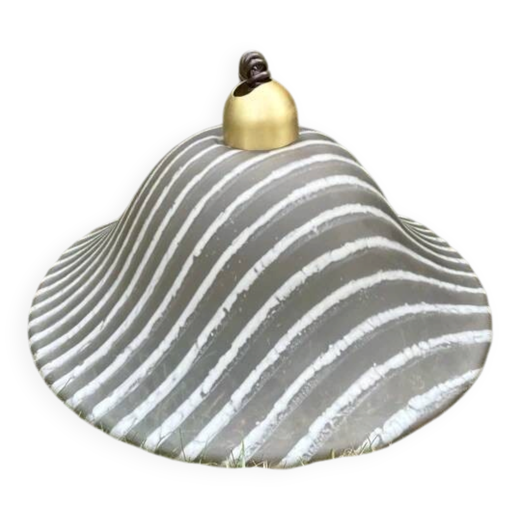 Peil & Putzler "Zebra" Glass Ceiling / Wall Lights — Pair, 1970s