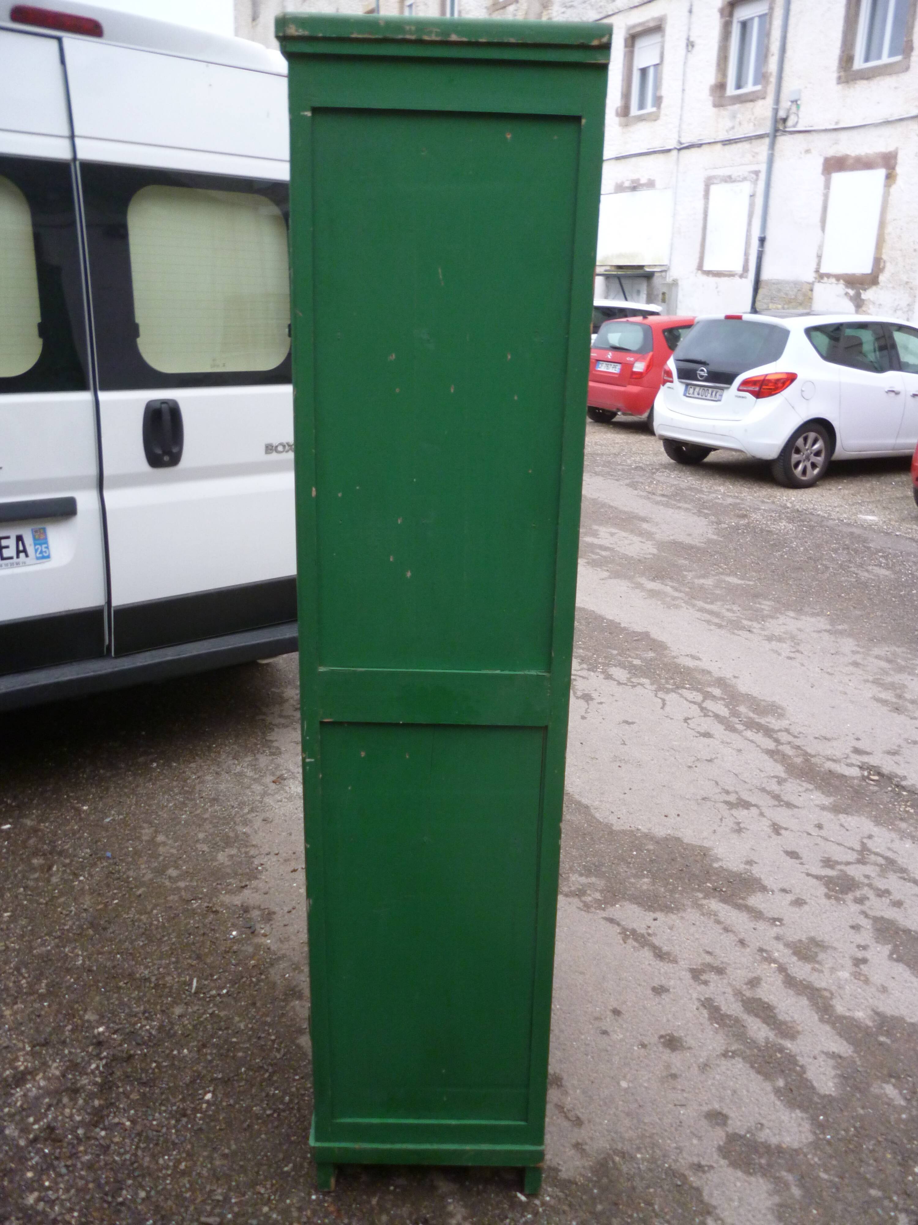 Cabinet 1 door in old fir green patina
