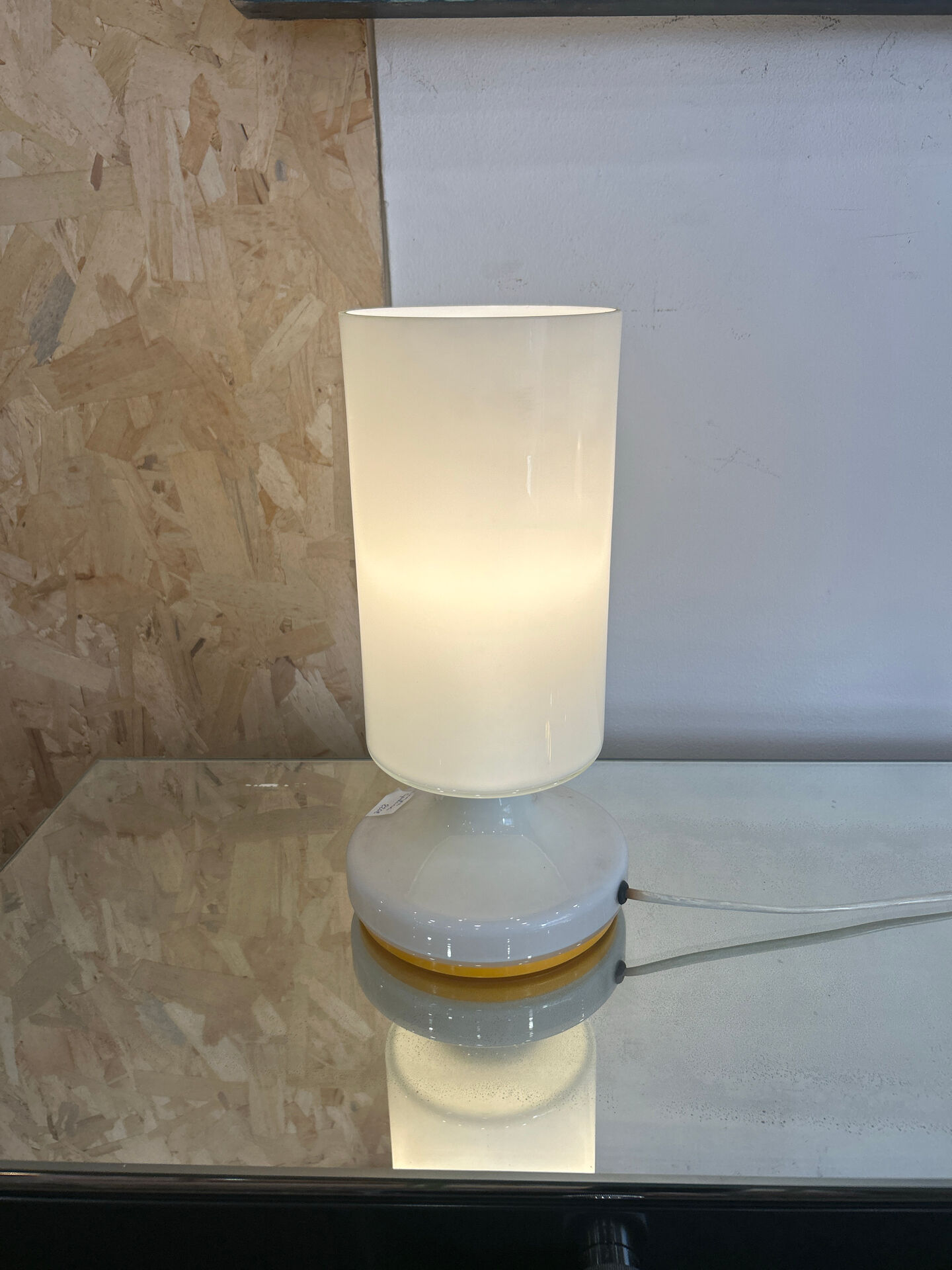 Lampe de Chevet Opaline blanche Vintage