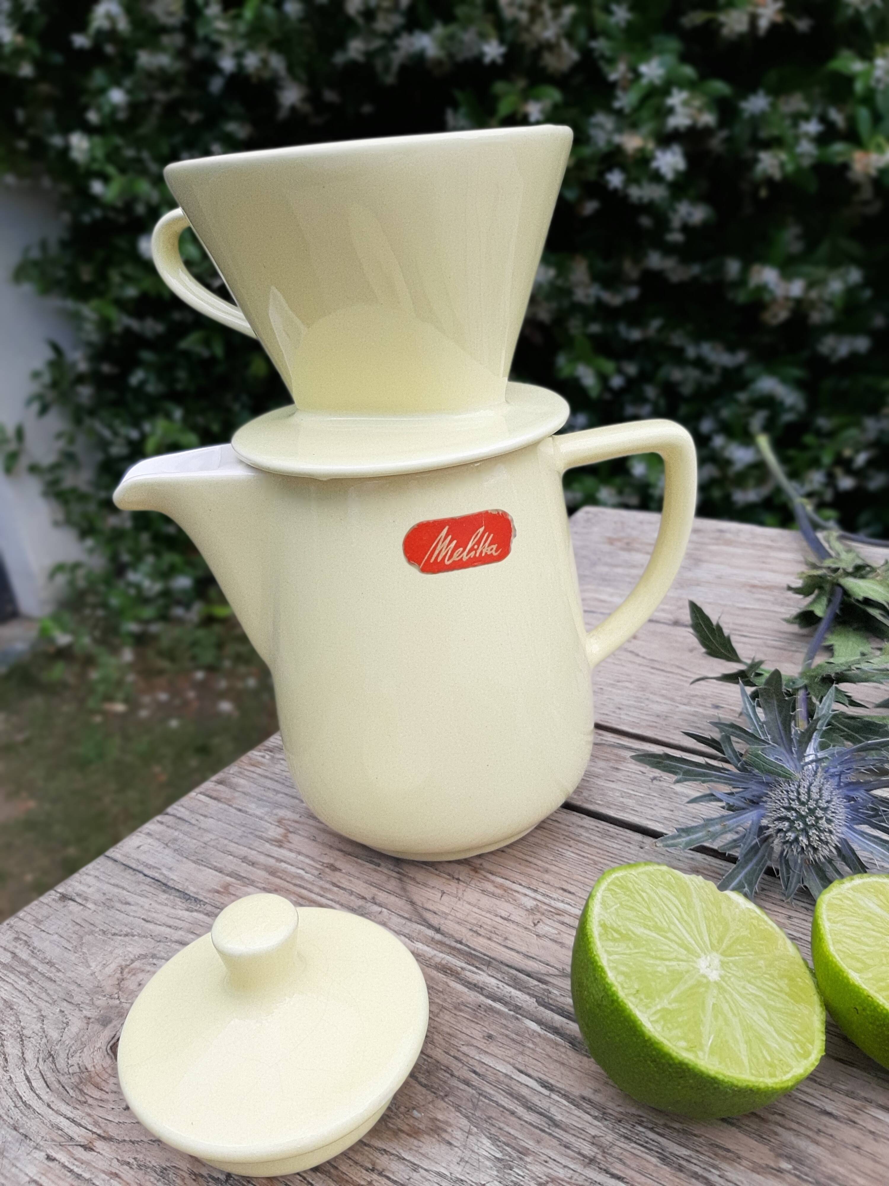 Cafetiere et filtre faïence Melitta