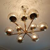 Extremely rare - 9-light chandelier, 1970s - Vintage
