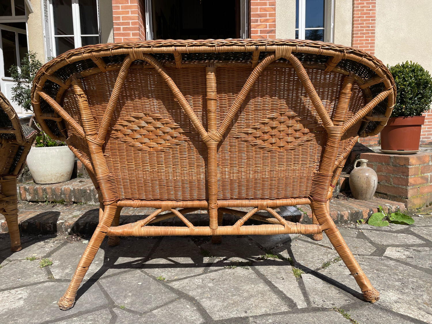 Vintage rattan garden furniture