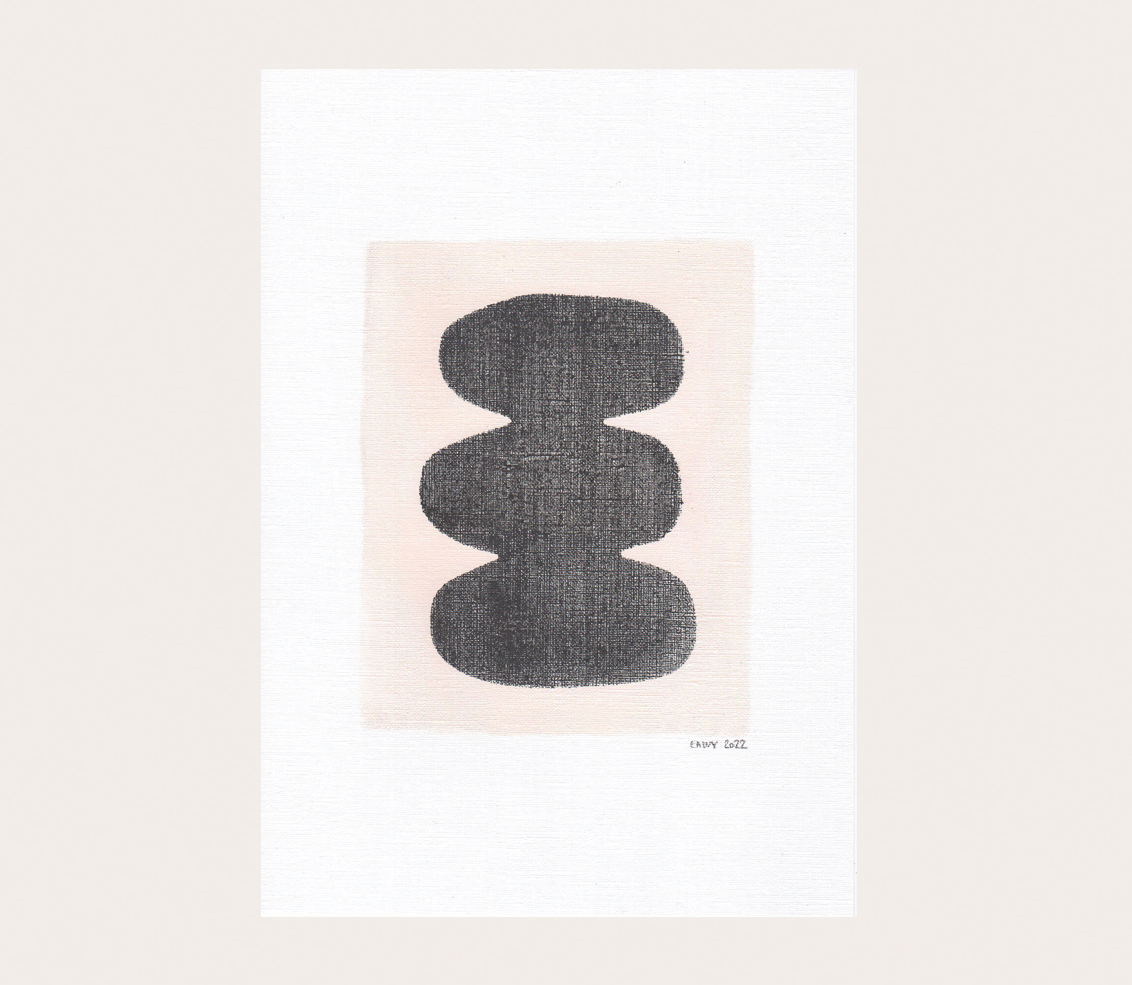 Peinture sur papier M633 signée eawy