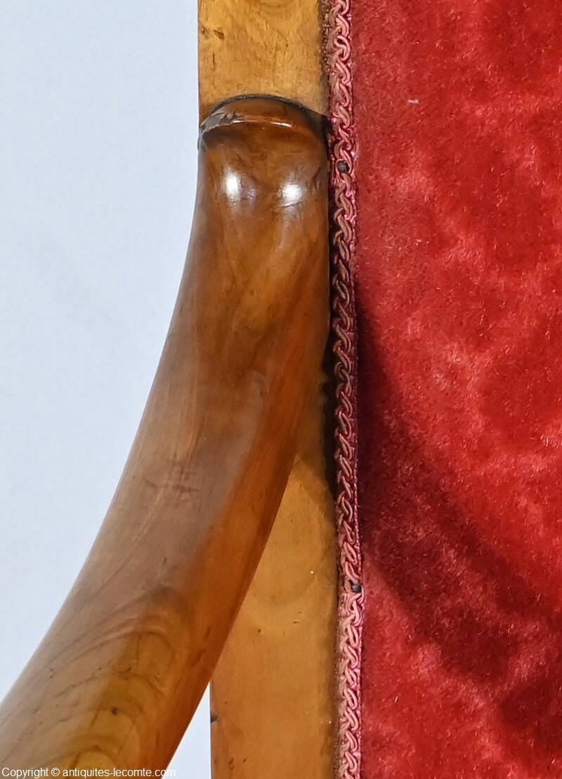 Pair of Cherry Wood Armchairs, Louis Philippe Period – 1st Part 19th